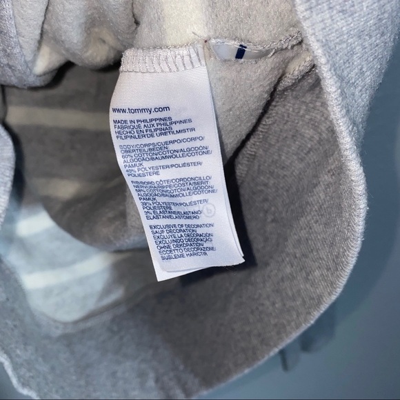 Tommy Hilfiger Gray White Striped Varsity Jacket - Picture 3 of 5